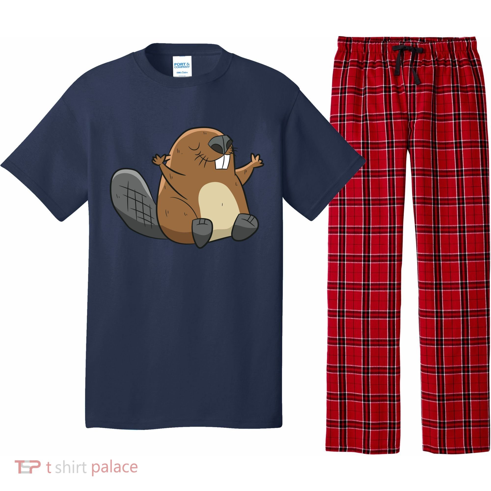 Rodent Beaver Funny Beaver Costume Cool Beaver Pajama Set