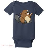 Rodent Beaver Funny Beaver Costume Cool Beaver Baby Bodysuit thumb 0