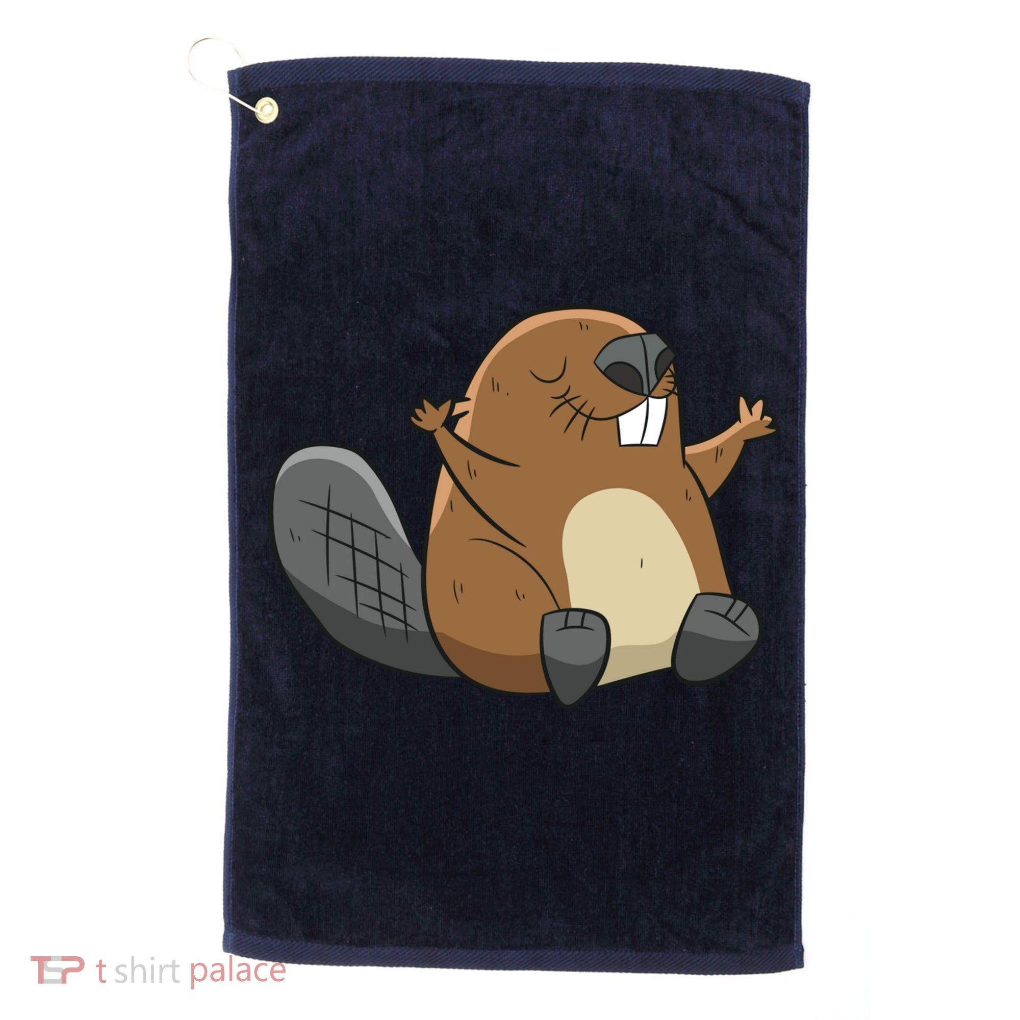 Rodent Beaver Funny Beaver Costume Cool Beaver Golf Towel