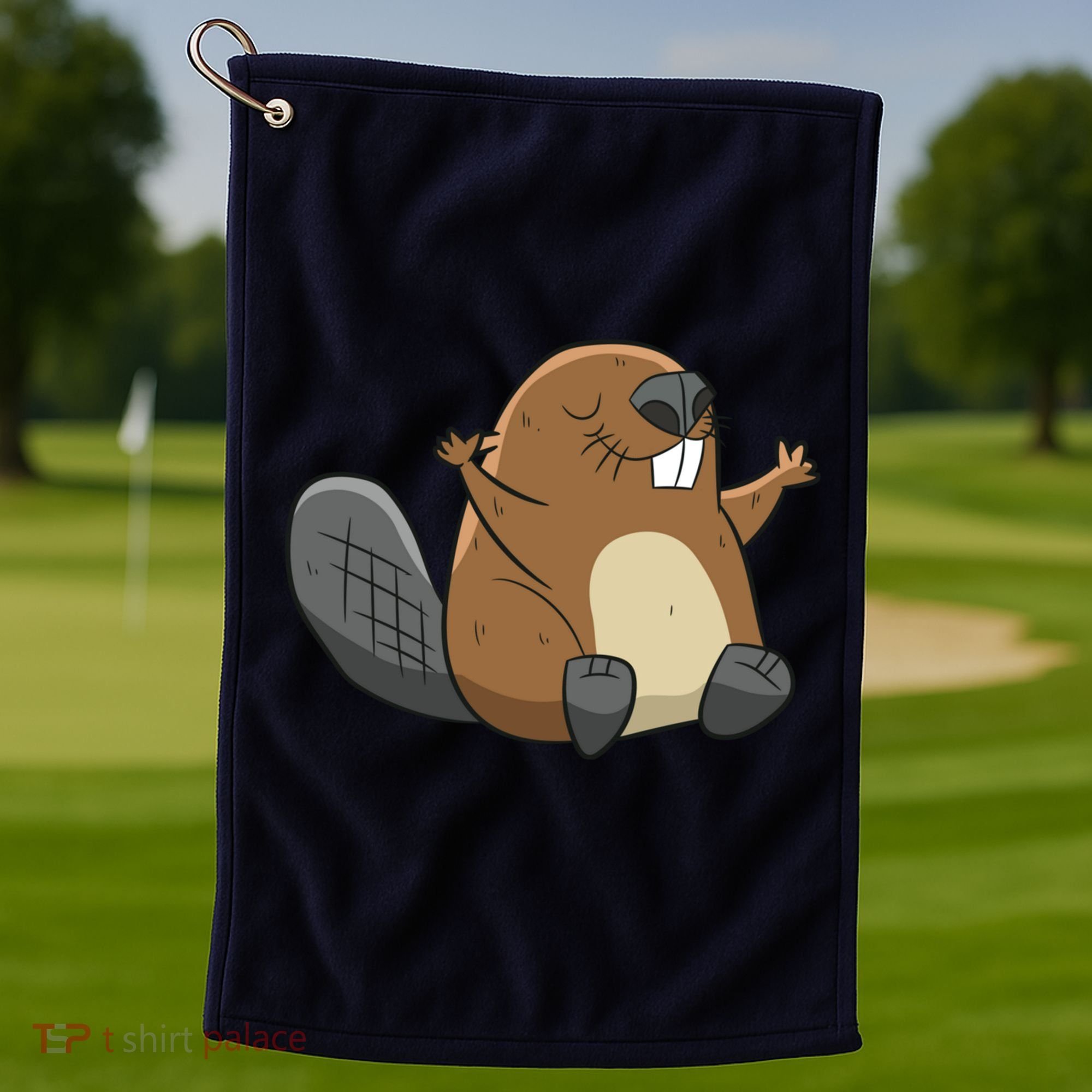 Rodent Beaver Funny Beaver Costume Cool Beaver Golf Towel