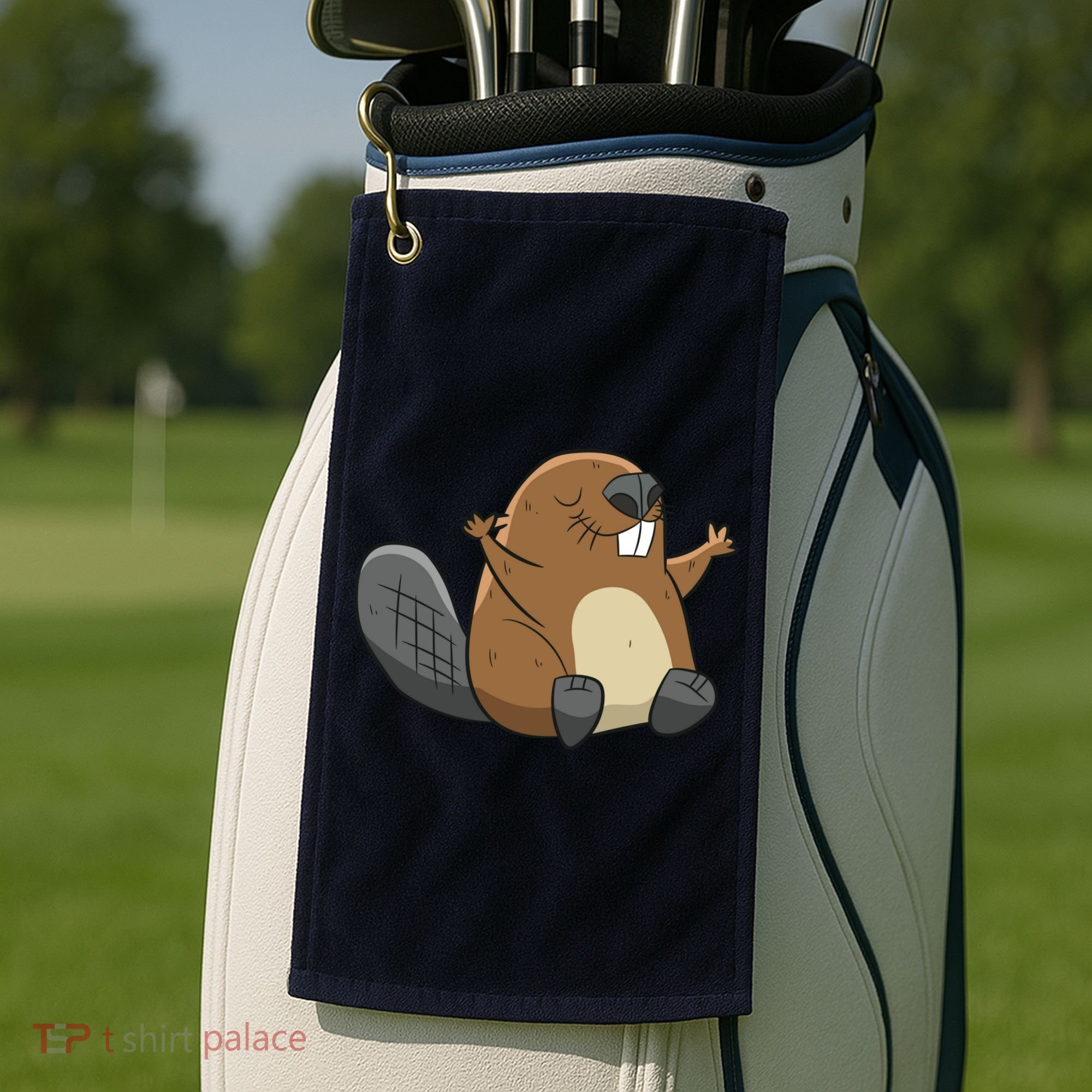 Rodent Beaver Funny Beaver Costume Cool Beaver Golf Towel
