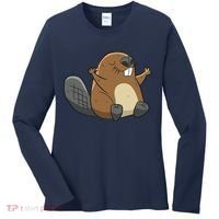 Rodent Beaver Funny Beaver Costume Cool Beaver Women's Long Sleeve Shirt thumb 0
