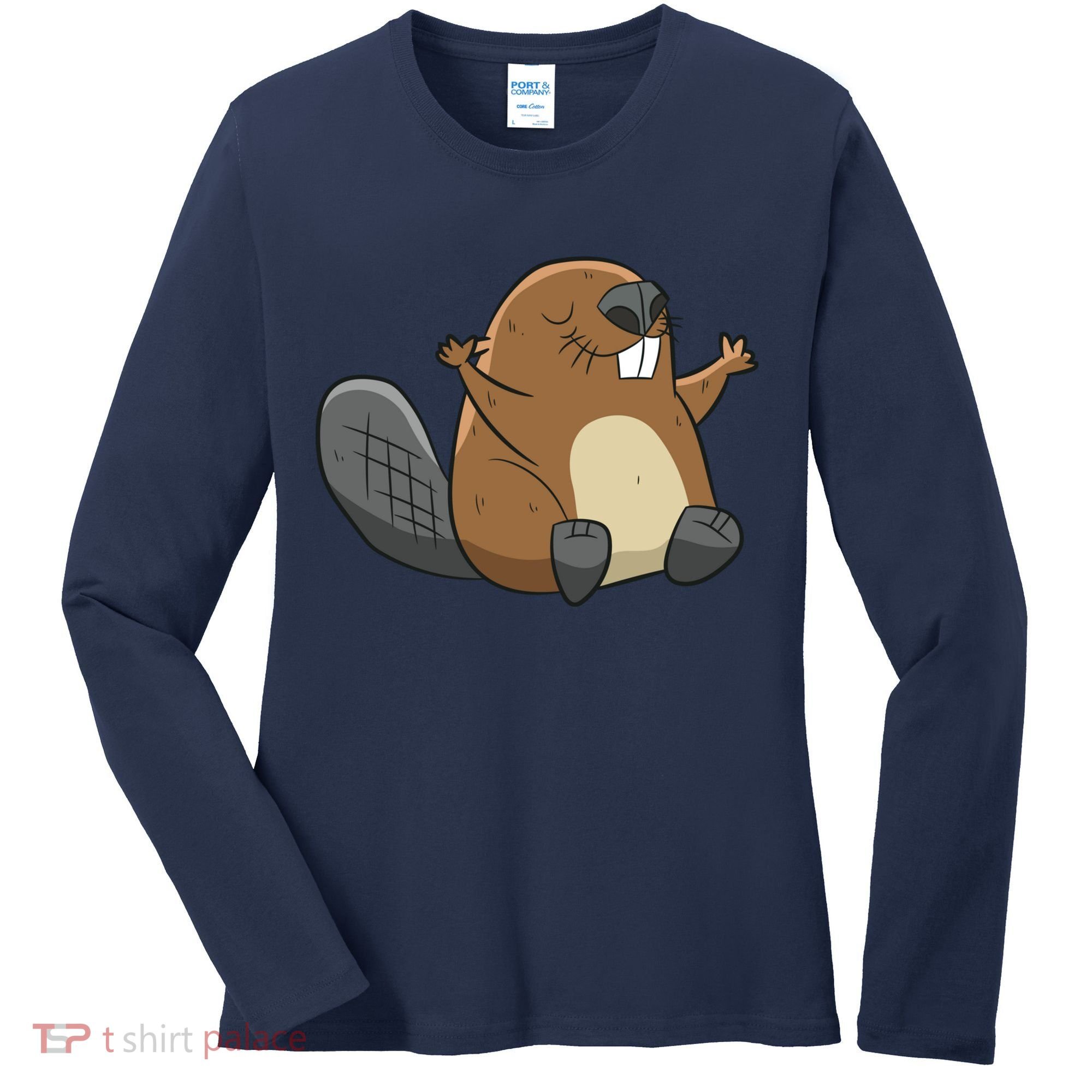 Rodent Beaver Funny Beaver Costume Cool Beaver Women's Long Sleeve Shirt
