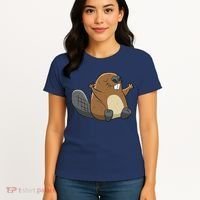 Rodent Beaver Funny Beaver Costume Cool Beaver Women's T-Shirt thumb 4