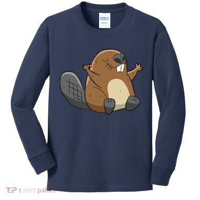 Rodent Beaver Funny Beaver Costume Cool Beaver Kids Long Sleeve Shirt