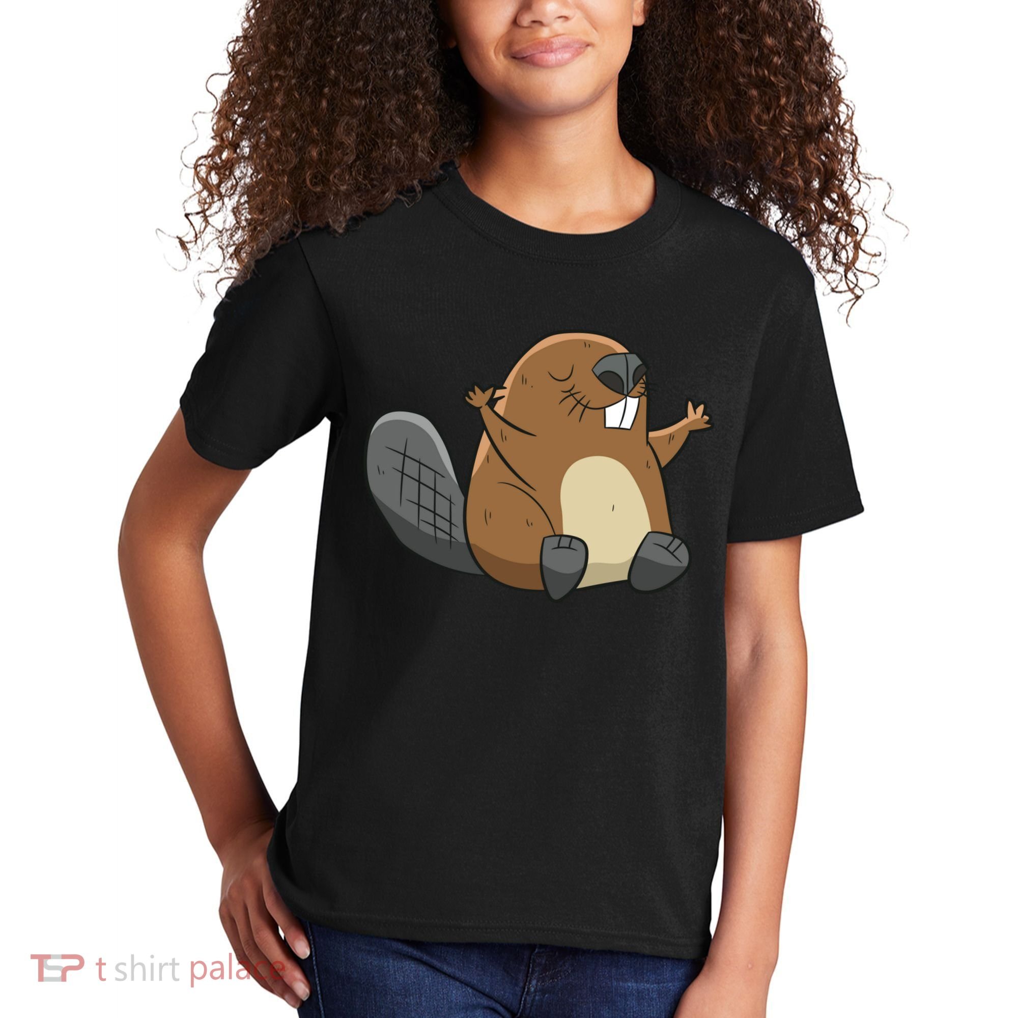 Rodent Beaver Funny Beaver Costume Cool Beaver Kids T-Shirt