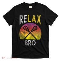 Relax Bro Funny Lacrosse Sayings Lax Player Coach Team Gift T-Shirt thumb 0