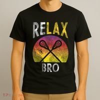 Relax Bro Funny Lacrosse Sayings Lax Player Coach Team Gift T-Shirt thumb 3