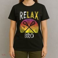 Relax Bro Funny Lacrosse Sayings Lax Player Coach Team Gift T-Shirt thumb 4