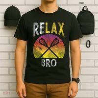 Relax Bro Funny Lacrosse Sayings Lax Player Coach Team Gift T-Shirt thumb 6