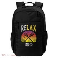 Relax Bro Funny Lacrosse Sayings Lax Player Coach Team Gift Backpack thumb 0