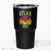 Relax Bro Funny Lacrosse Sayings Lax Player Coach Team Gift Tumbler thumb 0