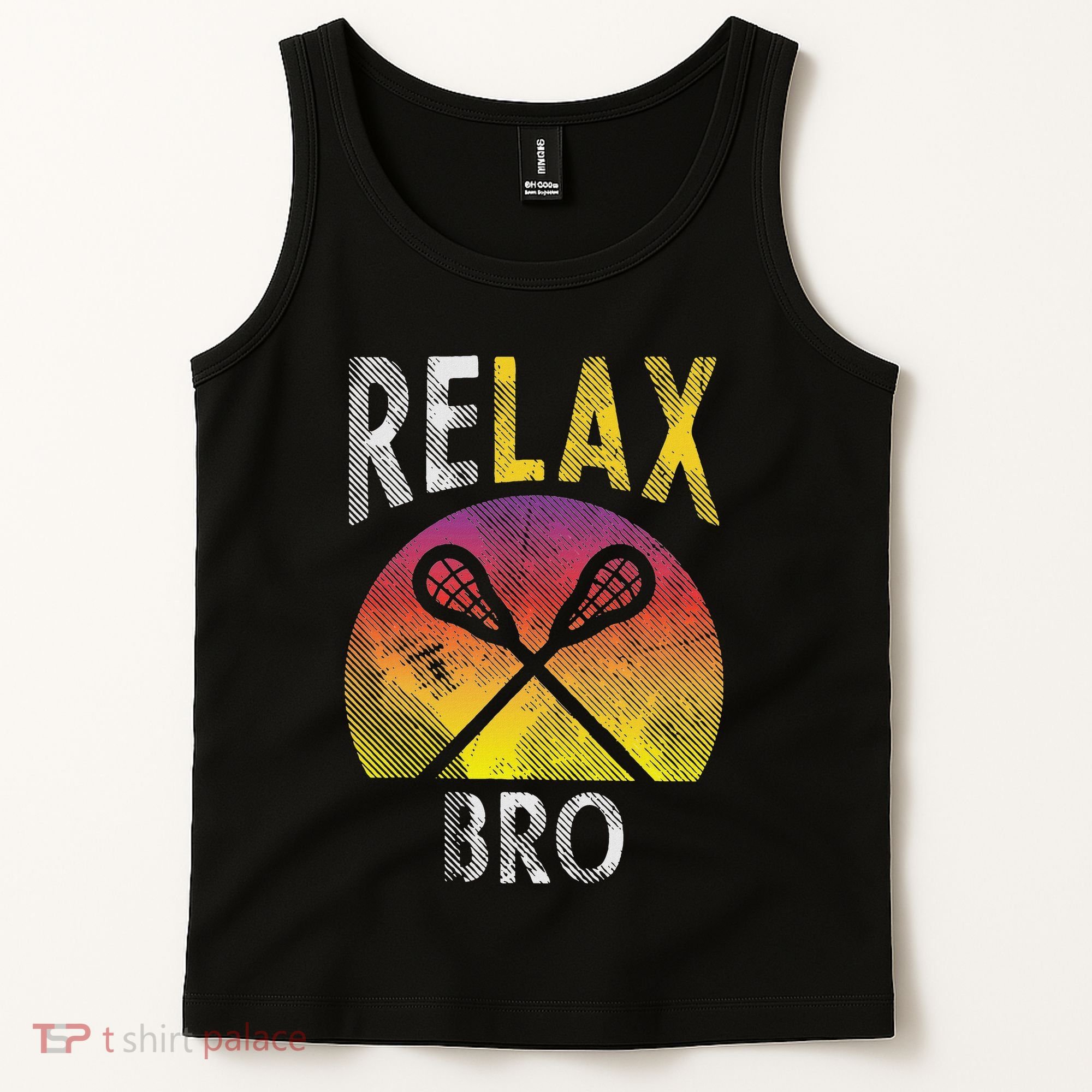 Relax Bro Funny Lacrosse Sayings Lax Player Coach Team Gift Tank Top
