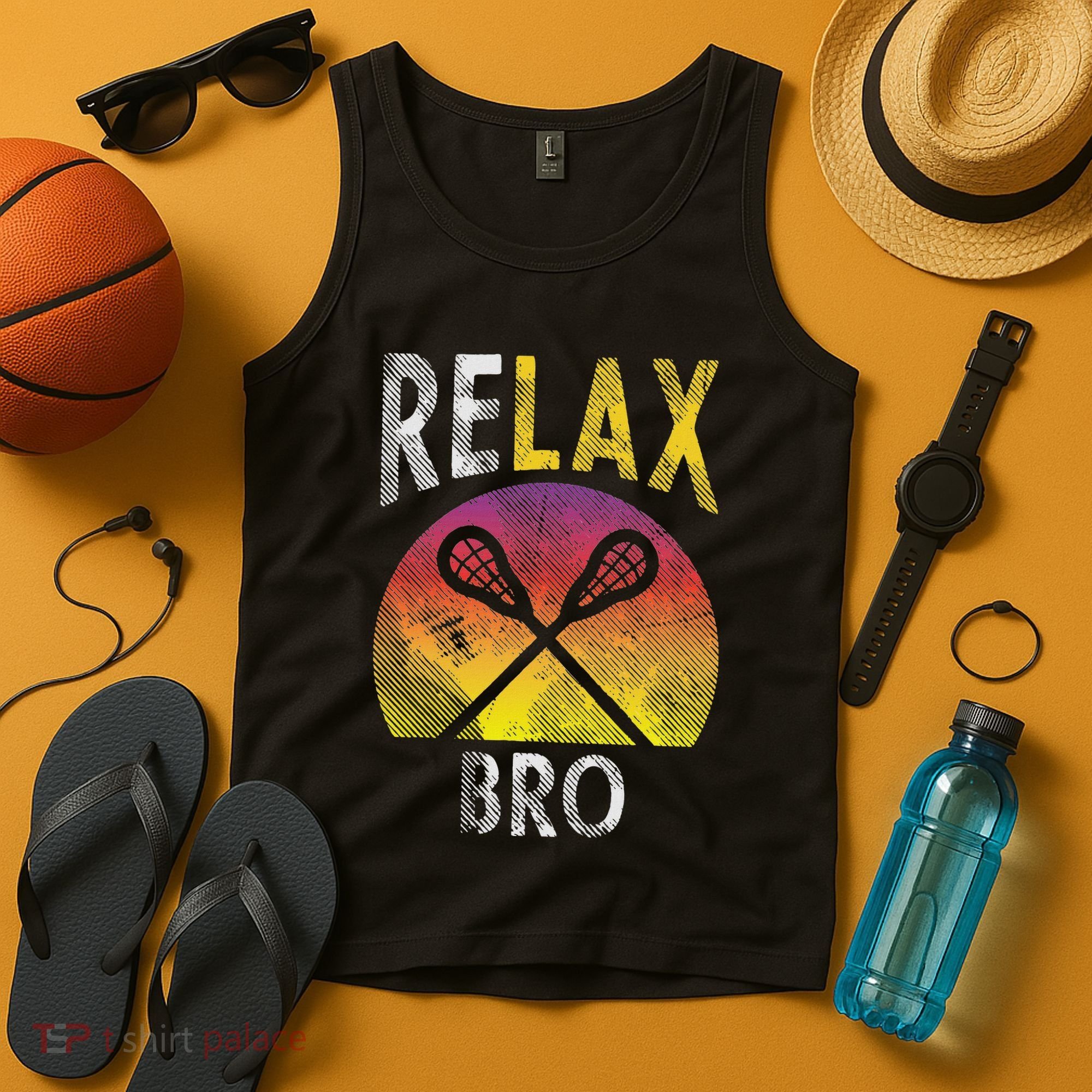 Relax Bro Funny Lacrosse Sayings Lax Player Coach Team Gift Tank Top