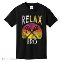 Relax Bro Funny Lacrosse Sayings Lax Player Coach Team Gift Kids T-Shirt thumb 0