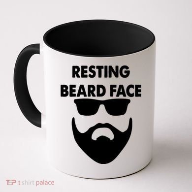 Resting Beard Face Funny Beard Coffee Mug