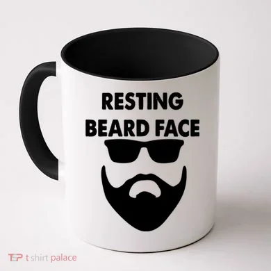 Resting Beard Face Funny Beard Coffee Mug