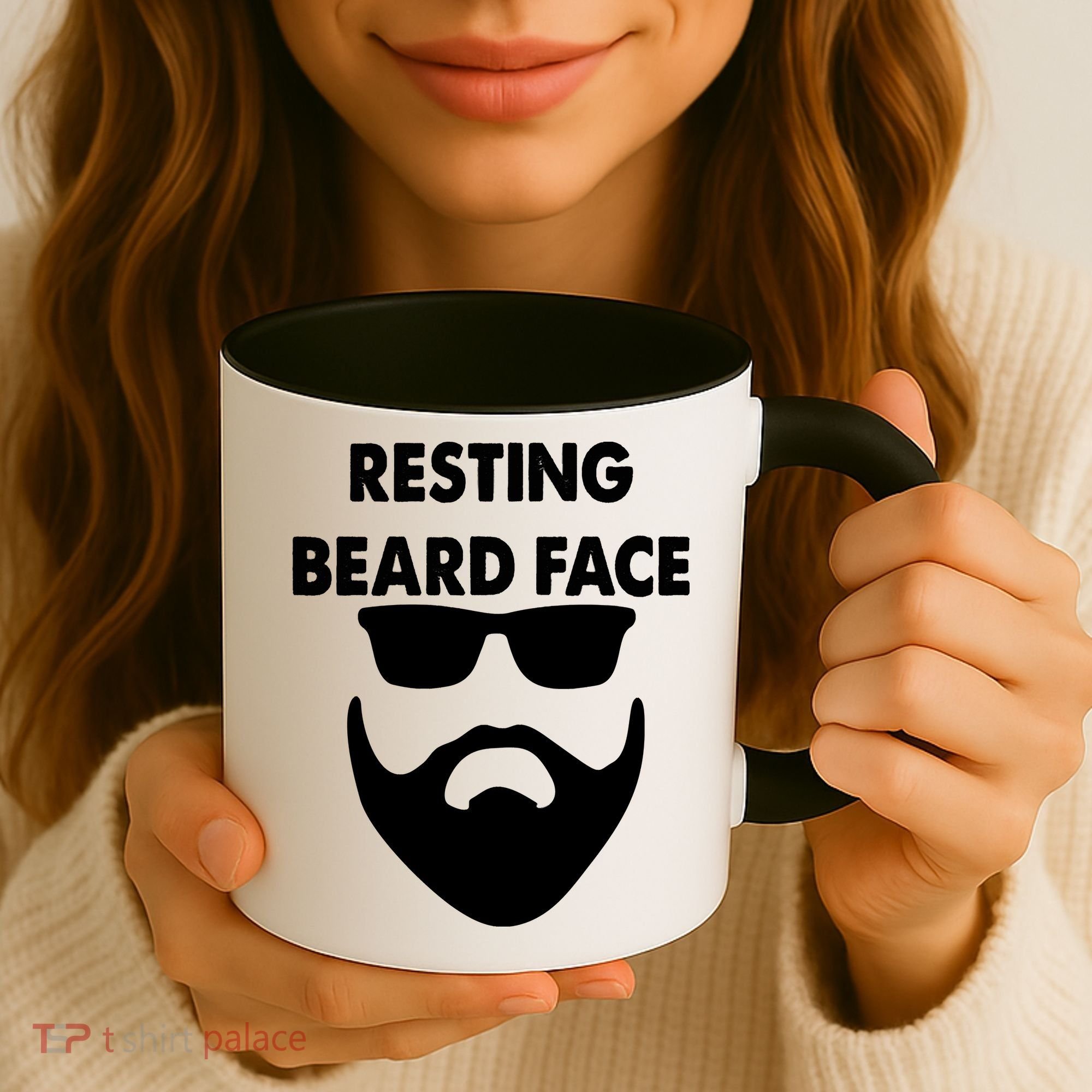 Resting Beard Face Funny Beard Coffee Mug