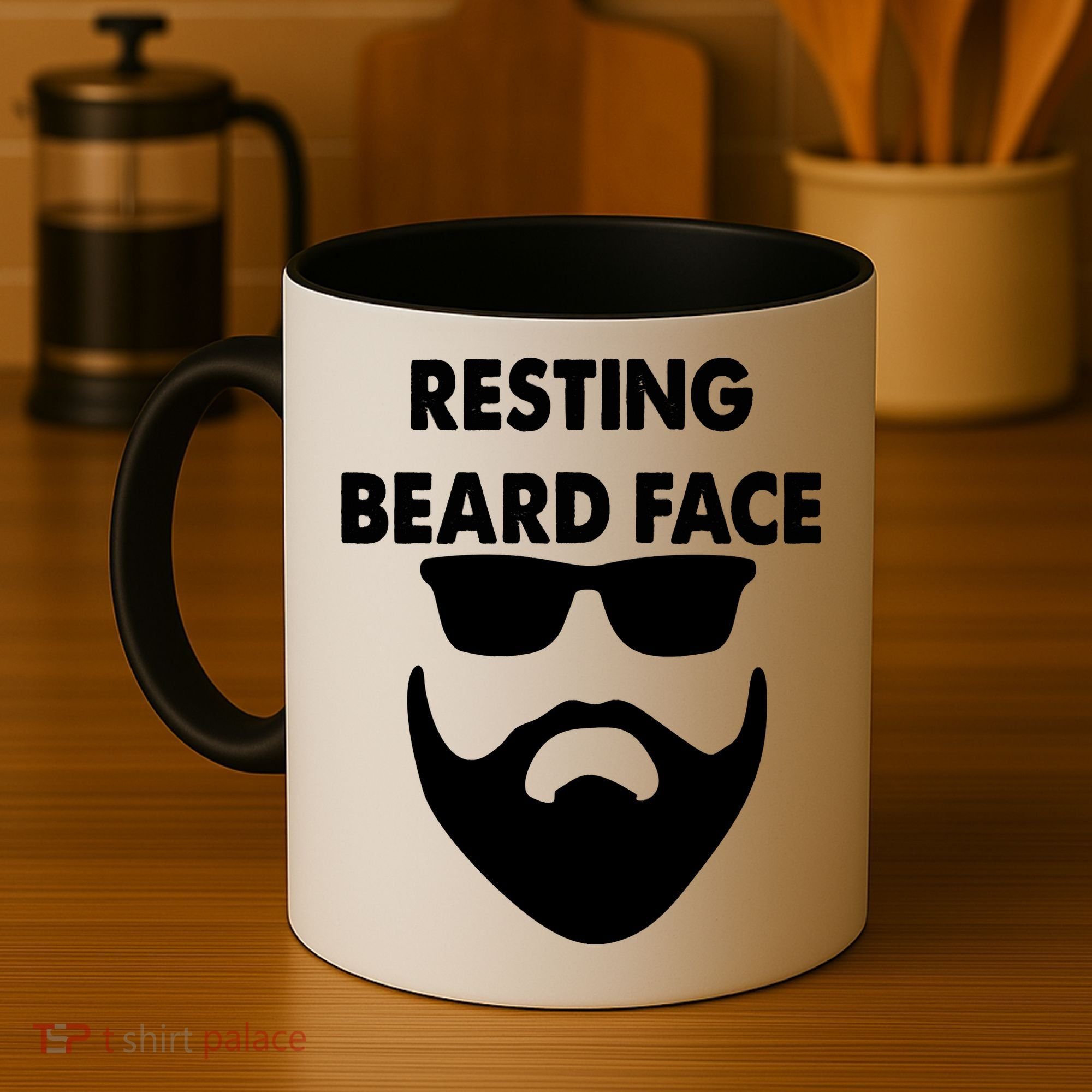 Resting Beard Face Funny Beard Coffee Mug