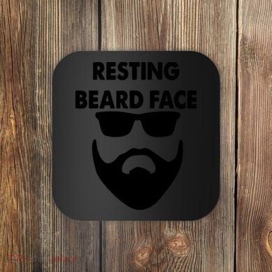 Resting Beard Face Funny Beard Coaster
