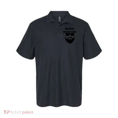 Resting Beard Face Funny Beard Polo