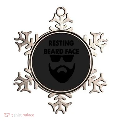 Resting Beard Face Funny Beard Ornament