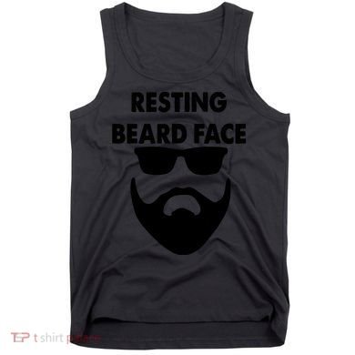 Resting Beard Face Funny Beard Tank Top