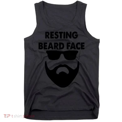 Resting Beard Face Funny Beard Tank Top