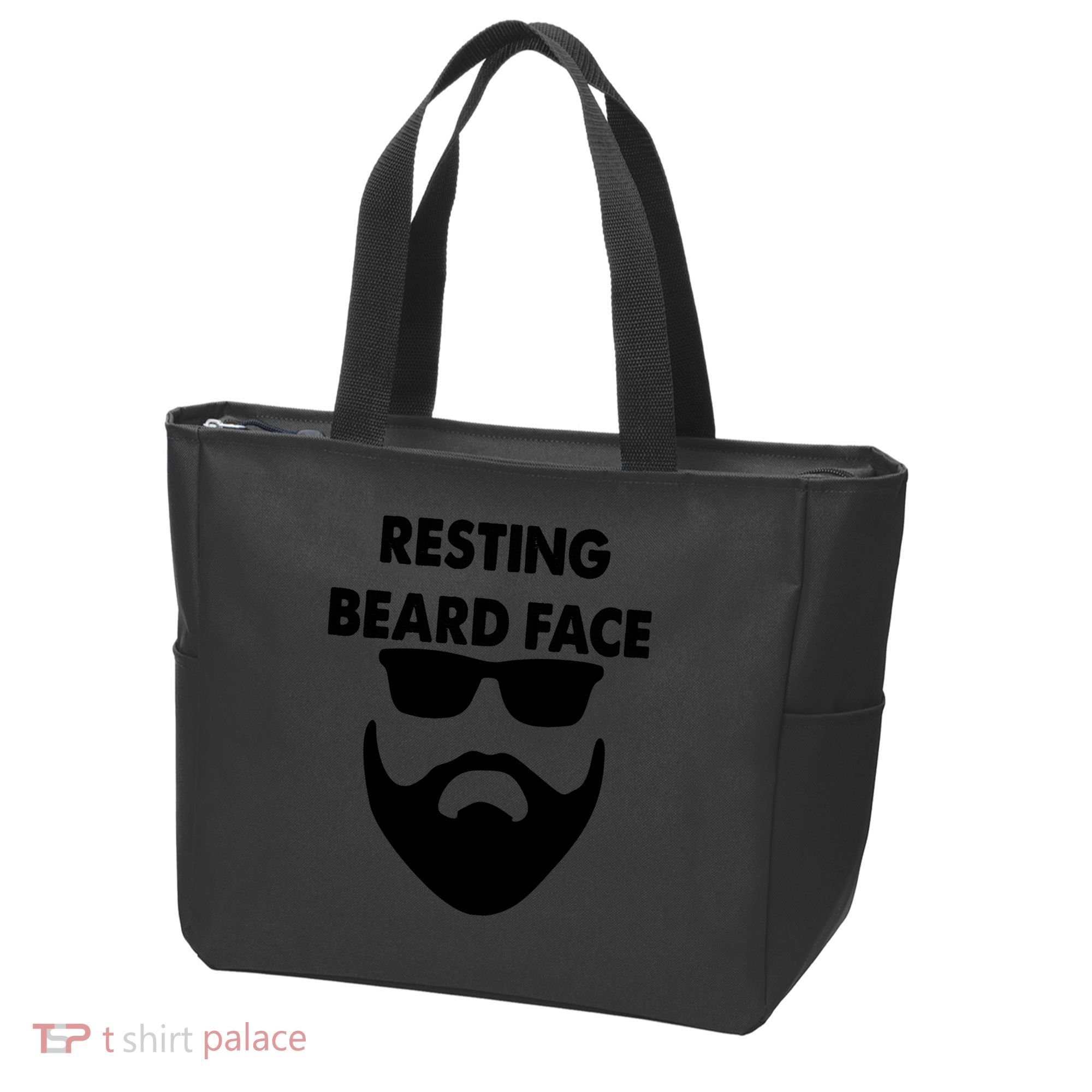 Resting Beard Face Funny Beard Tote Bag