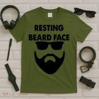 Resting Beard Face Funny Beard T-Shirt thumb 5