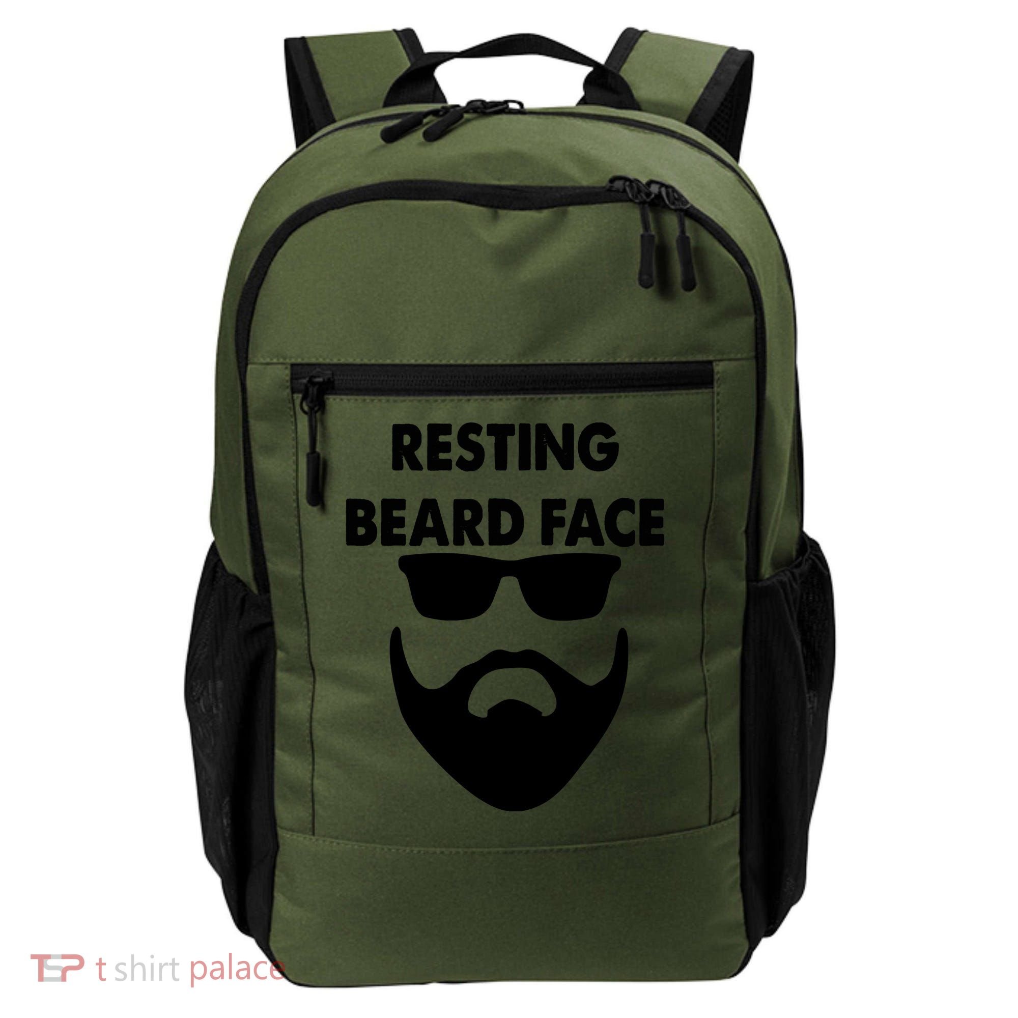 Resting Beard Face Funny Beard Backpack