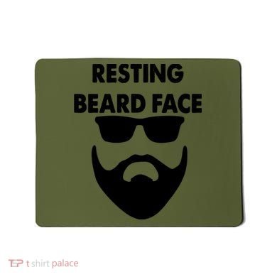 Resting Beard Face Funny Beard Mousepad