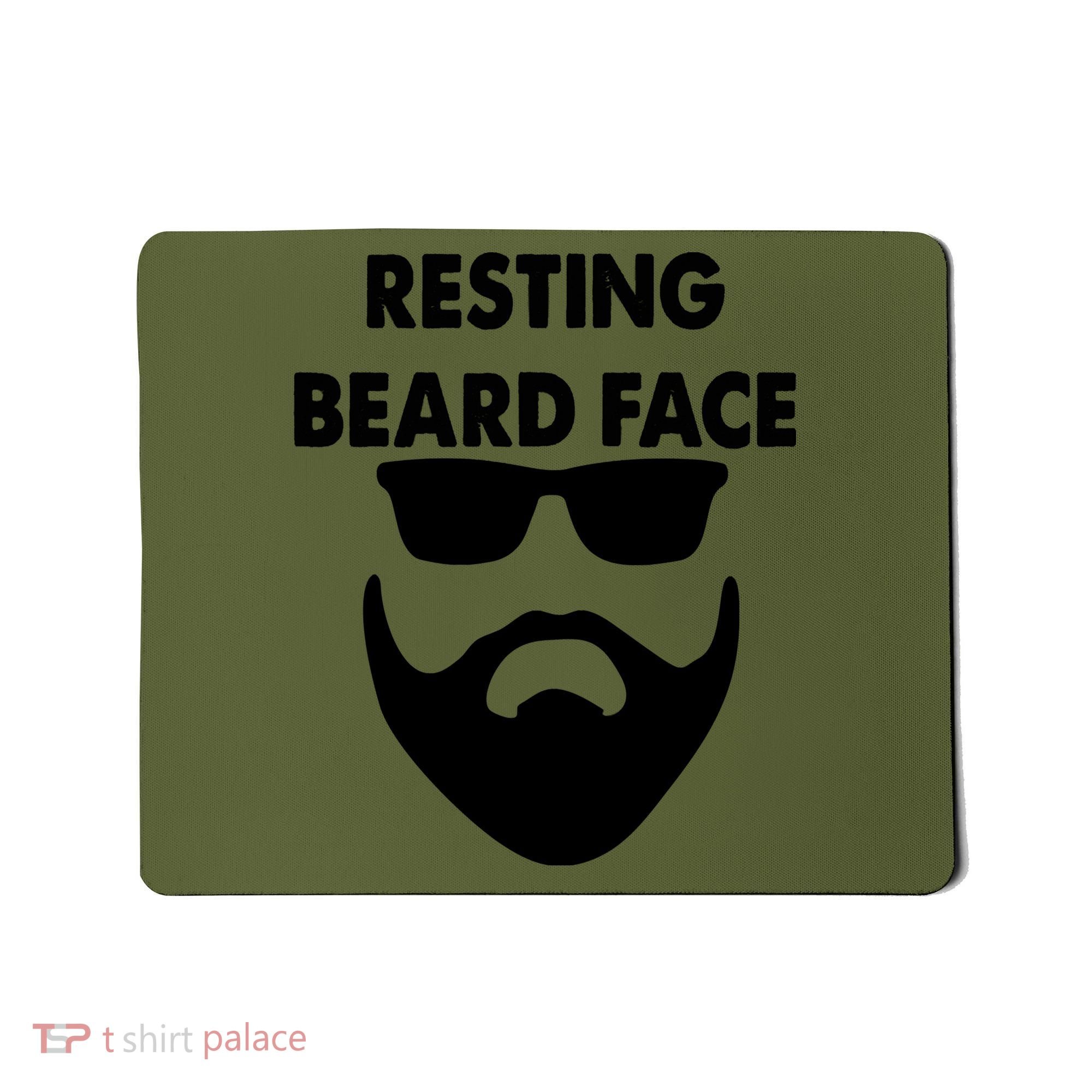 Resting Beard Face Funny Beard Mousepad