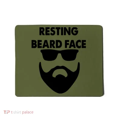 Resting Beard Face Funny Beard Mousepad