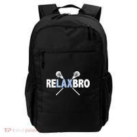 RELAX BRO Funny Lacrosse Player Lax Lover Joke Backpack thumb 0