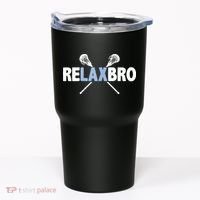 RELAX BRO Funny Lacrosse Player Lax Lover Joke Tumbler thumb 0