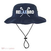 RELAX BRO Funny Lacrosse Player Lax Lover Joke Bucket Hat thumb 0