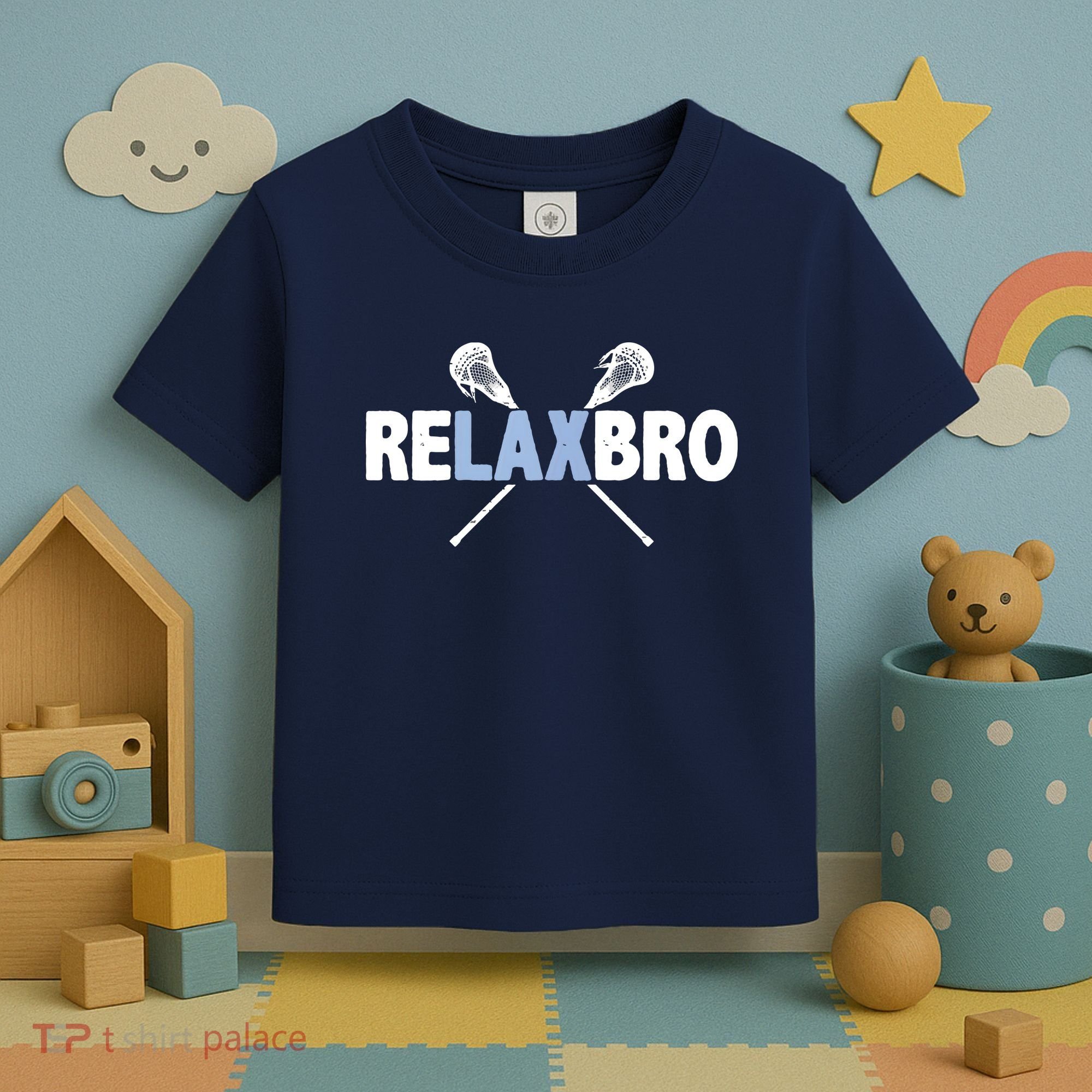 RELAX BRO Funny Lacrosse Player Lax Lover Joke Toddler T-Shirt