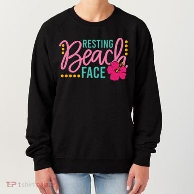 Resting Beach Face Funny Summer Women's Sweatshirt
