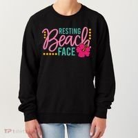Resting Beach Face Funny Summer Women's Sweatshirt thumb 0