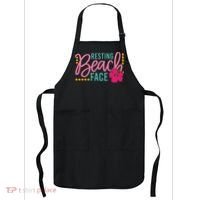 Resting Beach Face Funny Summer Apron thumb 0