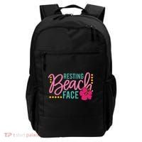 Resting Beach Face Funny Summer Backpack thumb 0