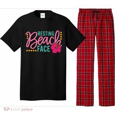 Resting Beach Face Funny Summer Pajama Set