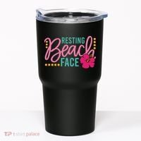 Resting Beach Face Funny Summer Tumbler thumb 0