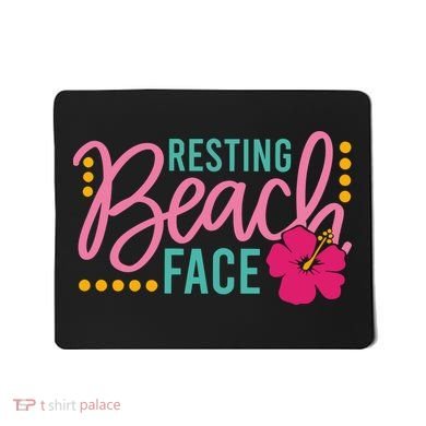 Resting Beach Face Funny Summer Mousepad