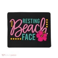 Resting Beach Face Funny Summer Mousepad thumb 0