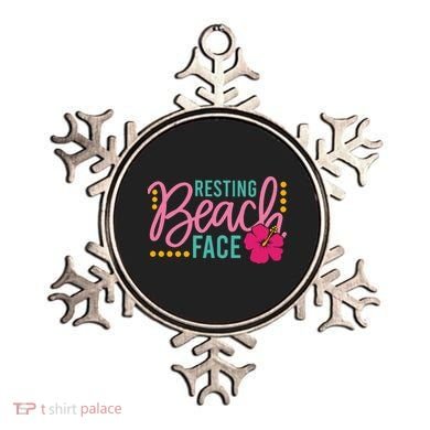 Resting Beach Face Funny Summer Ornament