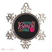 Resting Beach Face Funny Summer Ornament thumb 0