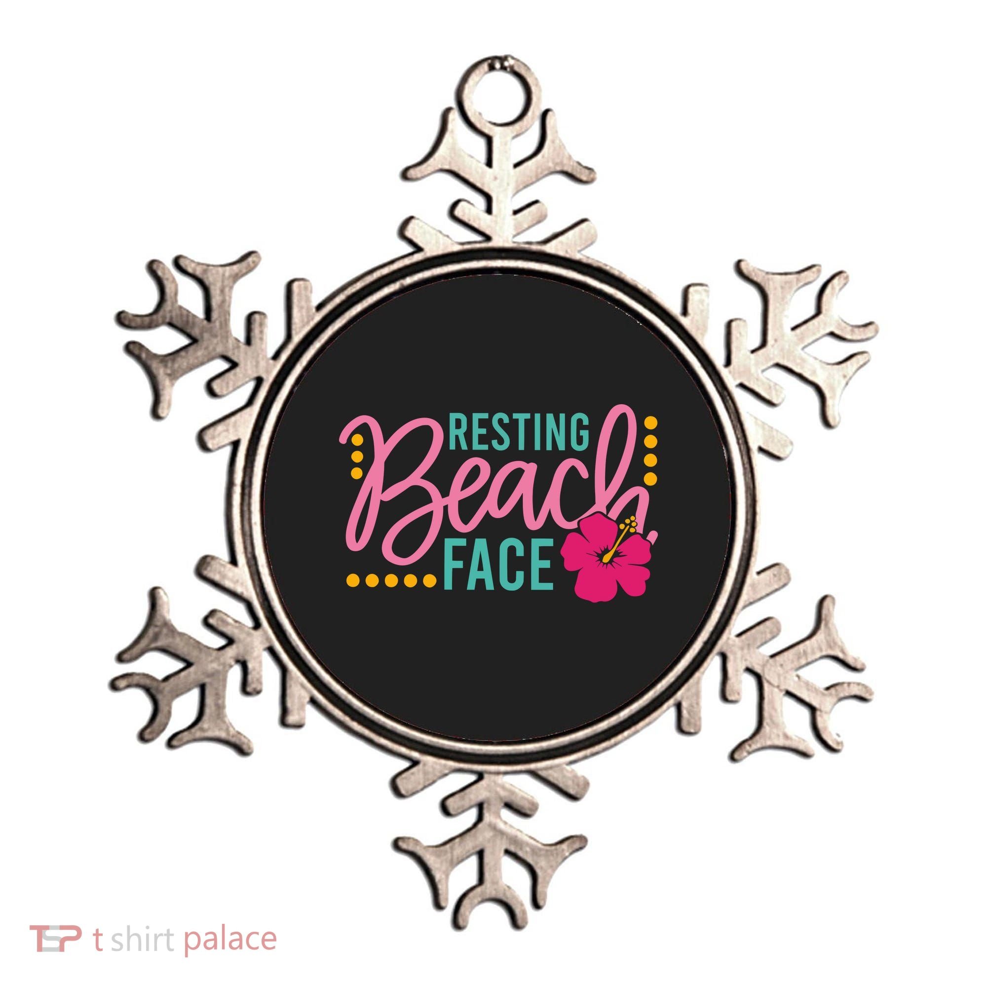 Resting Beach Face Funny Summer Ornament