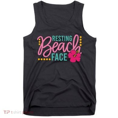 Resting Beach Face Funny Summer Tank Top